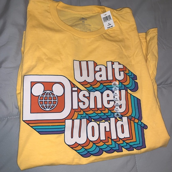 Disney Tops - Walt Disney World WDW Yellow Tshirt